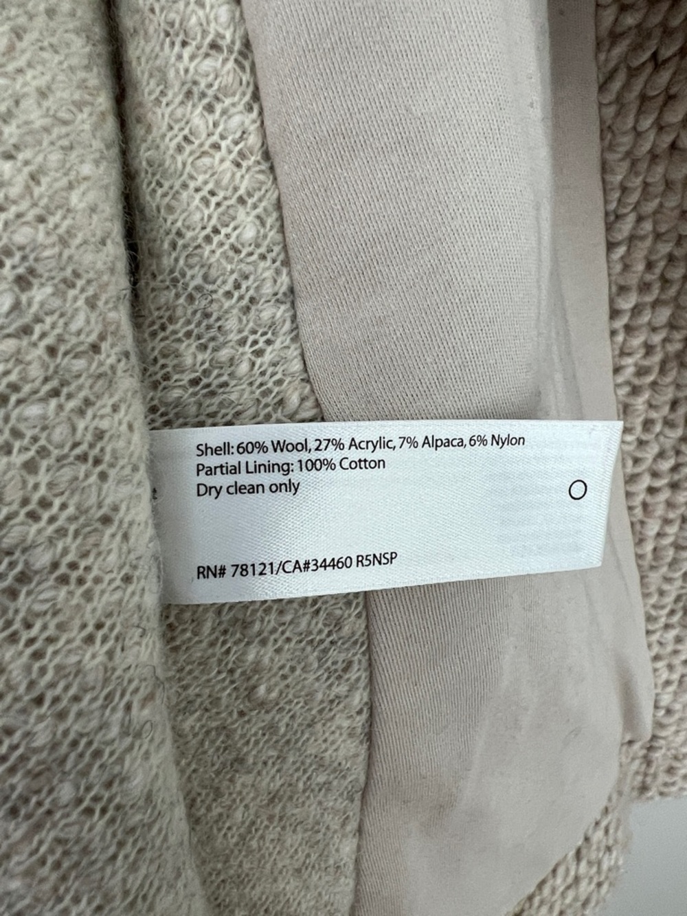 Eileen Fisher Wool Blend Chunky Knit Coatigan in Light Taupe Size M - Picture 10 of 17